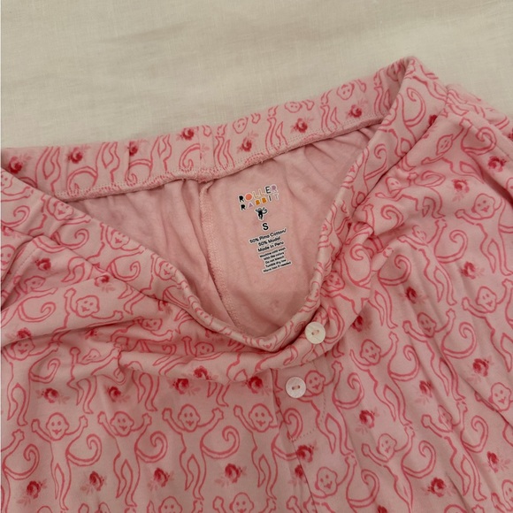 Roller Rabbit Pink Monkey Pajama Set - Picture 5 of 9